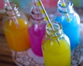 colorful fruit juice candy sweet sour drink Royalty Free Stock Photo