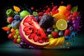 a colorful fruit medley, bursting with flavor and promise Royalty Free Stock Photo