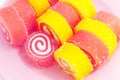 Colorful fruit-paste sweets Royalty Free Stock Photo