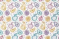 Colorful fruit ,apple ,lemon, pattern on the background Royalty Free Stock Photo