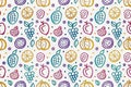 Colorful fruit pattern background design Royalty Free Stock Photo