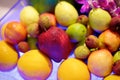 Colorful fruit in restaurant buffet