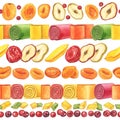 Colorful Fruit Rollups and Sliced Fruits Royalty Free Stock Photo