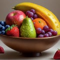 Colorful Fruit Salad Bowl Royalty Free Stock Photo