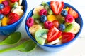 Colorful fruit salad in bowls Royalty Free Stock Photo