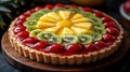 Rainbow Fruit Tart Royalty Free Stock Photo