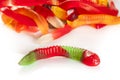 Colorful Fruity Gummy Worm Candy Royalty Free Stock Photo