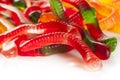 Colorful Fruity Gummy Worm Candy