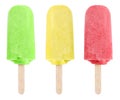 Colorful fruity ice cream isolated Royalty Free Stock Photo