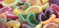 Colorful fruity soft candy