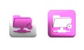 Colorful FTP settings folder icon isolated on white background. Software update, transfer protocol, router, teamwork