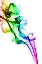 Colorful Fume abstract shapes on white