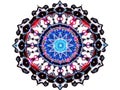 A Colorful Fusion of Artificial Intelligence Exploring the Intricate AI Mandala a Visual Representation of Neural Royalty Free Stock Photo