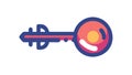 Colorful Futuristic Key, Digital Security and Modern Access. vector design Generative AI Royalty Free Stock Photo