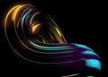 Colorful Futuristic Wallpaper. 3D Abstract Liquid Shape.