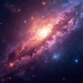 Colorful Galactic Nebula with Cosmic Stars and Supernova Background Royalty Free Stock Photo