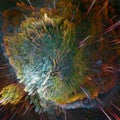 Colorful galaxy clouds and big bang abstract star texture