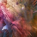 Colorful galaxy clouds and big bang abstract star texture Royalty Free Stock Photo