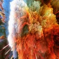 Colorful galaxy clouds and big bang abstract star texture Royalty Free Stock Photo