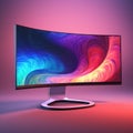 Colorful gaming curved monitor