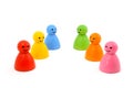 Colorful gaming pieces smiling Royalty Free Stock Photo