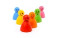 Colorful gaming pieces smiling isolated Royalty Free Stock Photo