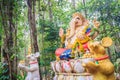 Colorful Ganesha statue in the public forest temple. Ganesha is also known as Ganapati, Vinayaka, Pillaiyar and Binayak, is one of