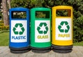 Colorful Garbage bins Royalty Free Stock Photo