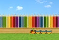 Colorful garden for children