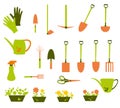 Colorful Garden tools set - vector illustration.