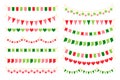 Colorful garlands with flags. Carnival design element Royalty Free Stock Photo