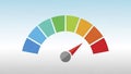 Colorful Gauge Meter Showing High Level Royalty Free Stock Photo
