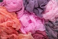 Colorful gauze fabric background