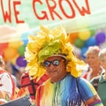 Colorful gay kolonist gardeners Europride