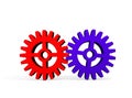 Colorful Gears on White