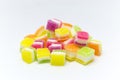 Colorful Gelatin jellies candy.