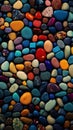 Colorful Gem Mosaic: A Captivating Composition of Nature\'s Treasures