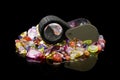 Colorful Gems And Loupe Royalty Free Stock Photo