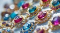 Colorful gems on a table Royalty Free Stock Photo