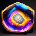 Colorful gemstone closeup. 3d rendering, 3d illustration. generative AI