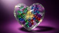 Colorful Gemstone Heart Royalty Free Stock Photo