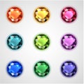 Colorful gemstones collection