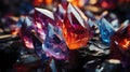 Colorful Gemstones Glisten, Signifying Opulence and Refined Luxury GenerativeAI