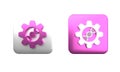 Colorful Genetic engineering icon isolated on white background. DNA analysis, genetics testing, cloning, paternity