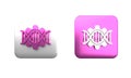 Colorful Genetic engineering icon isolated on white background. DNA analysis, genetics testing, cloning, paternity