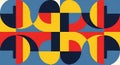 Colorful Geometric Abstract Pattern in Bauhaus Style Royalty Free Stock Photo