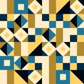 Colorful geometric abstract pattern template design yellow, cream, dark blue in modern style, and best geometrical shapes patterns