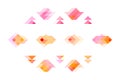 Colorful geometric background, pink and peach tones Royalty Free Stock Photo