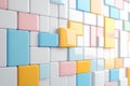 Colorful Geometric Cubes: Abstract 3D Render Background Design Royalty Free Stock Photo