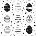 Colorful geometric Easter egg patterns designed for minimalist holiday decor Royalty Free Stock Photo